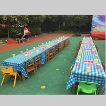 Kindergarten disposable tablecloth ins Wind birthday party picnic 60X120 children welcome graduation party decoration