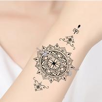 Semi Permanent Tattoo Sticker woman Waterproof Persistent Male Tide Individuality Ankle Arm Totem black and white Department Tattooed Body Sticker