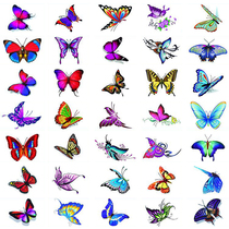 Tattoo sticker waterproof female durable butterfly pattern Korea simulation sexy scar clavicle permanent 1 year tattoo sticker