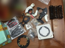 Handle bicycle accessories for downhill slope tooth plate guide chain plate guard plate shock absorber rear bile spring etc