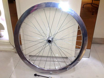 650c mirror large knife ring front wheel Japanese origin vintage aluminum hub with original quick release stainless steel strip