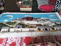 Handmade cross-stitch finished Tibet Potala Palace 2 meters new living room large landscape painting line embroidery finished product