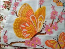 New embroidery cross stitch pillow cartoon couple animal pair butterfly living room sofa pillow handmade finished