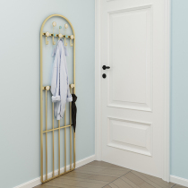 Nordic wrought iron simple wall corner coat rack Metal bedroom door wall-mounted floor-to-ceiling hanger screen