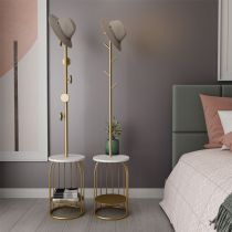 Net celebrity Bedroom floor-to-ceiling coat rack Living room household hanger vertical coffee table Multi-function hanger Nordic bedside table