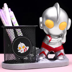 Pen holder for children and boys Ultraman creative cute student desktop storage box decoration ornaments birthday gift