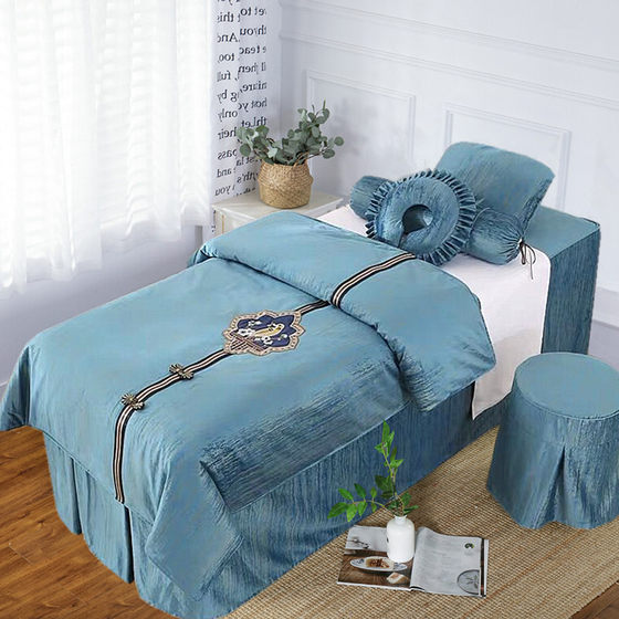 Beauty bed cover four-piece set high-end simple light luxury Dutch velvet solid color massage club medical bed sheets for four seasons
Beauty bed cover four-piece set high-end simple light luxury Dutch velvet solid color massage club medical bed sheets for four seasons