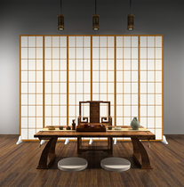 Japanese style grid cloth art screen fashion entrance hotel folding partition Studio Mobile tea room living room home folding screen