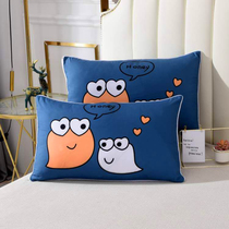 Pillow student dormitory bed single adult cervical spine nap small pillow pillow pillow pillowcase cartoon 1 pair of shots 2