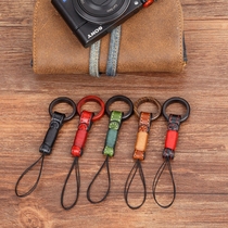 Handmade original sandalwood mobile phone pendant U disc lanyard lossless player hand strap ring short rope mobile phone chain