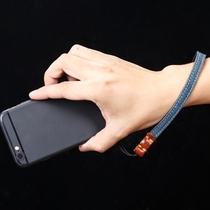 Handmade original simple mobile phone chain pendant cowhide mobile phone wristband denim camera lanyard U disk pendant