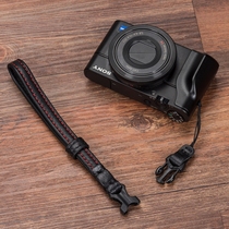 Applicable to Sony Black Card RX100M5 M6 M7 Camera wristband GR2 3G7X2 3 cowhide quick disassembly hand lanyard