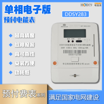 Hangzhou Holley DDSY283 single-phase IC card prepaid electronic meter 220v household rental room energy meter