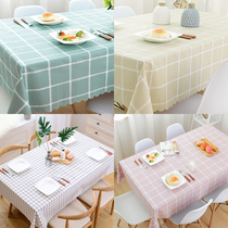 Table cloth Water and oil proof wash-in desk ins Student fabric net red pvc rectangular tablecloth Nordic coffee table mat