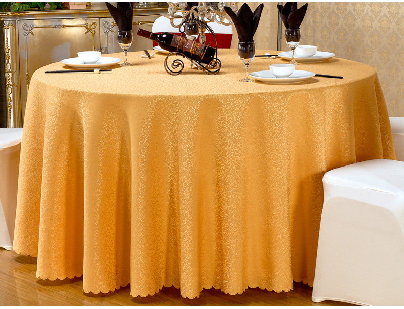 酒店桌布圆桌桌布布艺饭店餐厅家用台布定制方桌大圆形餐桌布
