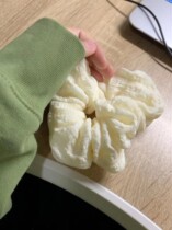 Foam name Famous Products House Cute Bubble Hibu Art Fat Circle Fashion Sweet Beauty Han Style Hair Accessories Sweet Beauty Net Red Horsetail Leather Tendon Tide