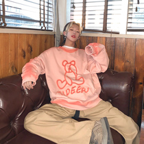 Leman Jin Jun Wei Yi Men ins Tide Korean Loose Spring and Autumn bf Harajuku Style Graffiti Printed Jacket for Men and Women