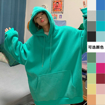 Leman Jin Jun Men's and Women's Hooded Men's Spring Korean Fashion oversize Casual Solid Color Jacket