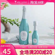 (Moon Goddess) Blue Love Moscato Bubbly Wine Sweet White Wine Bridal Bridal Companion Gift Wine