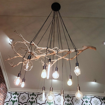 Simulation of plant trunk branches Nordic room viewing decoration process decoration process skinking real tree dry tree branches