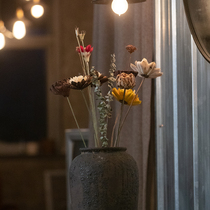 Dry Flower Lotus Plants Nordic Retro Style Home Living Room Living Room Red Decoration Vase