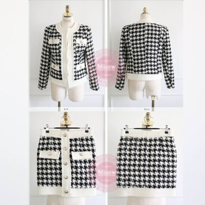 Autumn New Suit Retro Top + Hip-wrapped Skirt Two-piece Suit Tide 