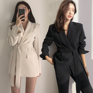 Autumn New Retro waistband small suit jacket 