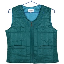 Lose clearance cotton jams womens dark green spring and autumn winter wear mother cotton vest waistcoat shoulder middle-aged vest