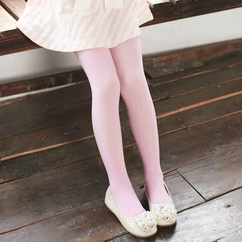 春秋夏天鹅绒提花儿童连裤袜女童打底裤袜宝宝白色舞蹈丝袜