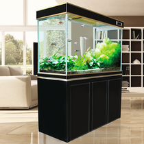Ecological bottom filter dragon fish tank aquarium gold crystal super white glass large screen partition 1 5 1 8 2 meters