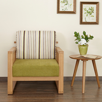 Simple and modern high-density sponge sofa cushion custom-made Chenille custom sofa cover three-person solid wood sofa cushion