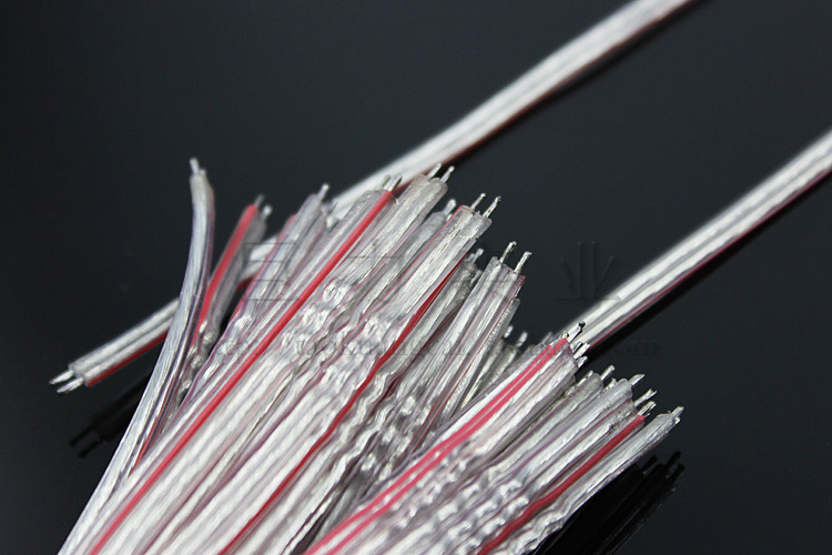2芯透明电线 led短接线 免薄皮免点锡短线 快速连接线 15cm电线_双氙