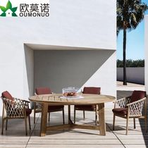 Nordic Outdoor Table And Chairs Casual Patio Balcony Vines Chair-Style Board Room High-end Hotel Outdoor Weave With Rattan Chair Furniture