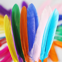 Color Feather Root Kindergarten Handmade Diy Adornment Children DIY Creative Fine Art Merry Rooster Hairy Goose Goose