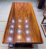 Okan solid wood board log tea table mahogany table desk Tea Table 1 meter 3 whole piece Natural Side spot clearance