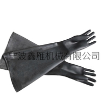 Box sandblasting machine wear-resistant rubber thickened gloves palm with granular gloves left and right hands can be sold alone