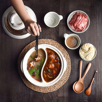 Japanese-style imported two-taste pot and a liquor pot with soup pot household thickness hot pot shaunt pot