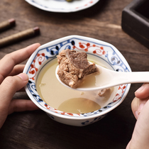 Bozo Fire Imported Dyeing Drawing Series Japanese and wind bowl deep bowl ceramic household soup bowl kit