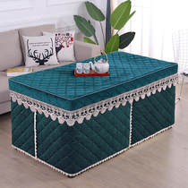 Fire cover cover rectangular double-sided velvet thick and velvet electric furnace cover new 4 pieces mahjong machine cover fire quilt cover