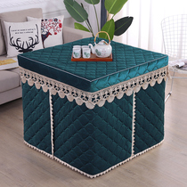 Square fire cover double-sided velvet thickened velvet electric furnace cover new 4 pieces mahjong machine cover fire quilt cover