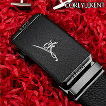 Belt Male Real Cow Leather Automatic Buckle Head Layer Cow Leather Belt New Mens Business Casual Fashion Brand CO-103
