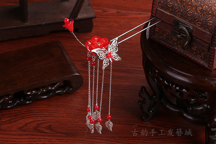 古代头饰古风发簪【步摇】流苏步瑶cos唯美古装头饰汉服旗袍发饰_双氙