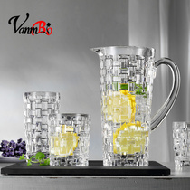 Imported crystal glass whisky wine cup set household high-grade wine cup European style beer glass large