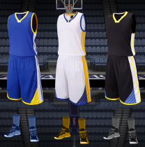 Warriors basketball uniform Childrens basketball uniform Curry basketball game uniform Mens basketball team uniform can be printed with number printing