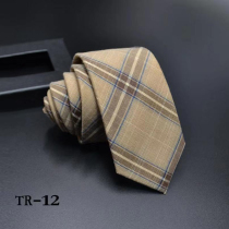 New Korean Style Unisex Fashion Business Casual Plaid Suit Ties