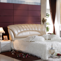 Light luxury headboard Floor-to-ceiling headboard New solid wood soft bag headboard European-style economical backrest Leather backrest headboard