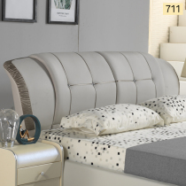 Light luxury headboard floor backrest American solid wood soft bag headboard Simple modern fabric leather headboard backrest