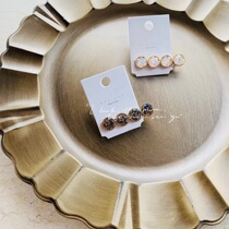 South Korea East Gate design exquisite micro-inlaid stone flash Diamond hairclip edge clip retro texture