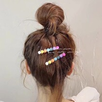South Korea East gate Elegant Breeze Rainbow Color Rainbow Pearl Hair Clip clip Girl Hearts Sweet