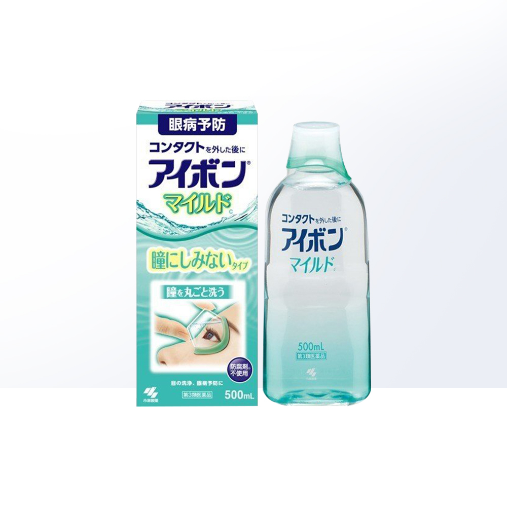 the same paragraph jing tian japan kobayashi eye wash 500ml light green mild and comfortable cool 0 degrees